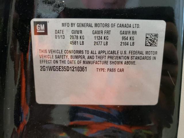 Photo 10 from auction – 2013 CHEVROLET IMPALA LT with VIN 2G1WG5E35D1210361