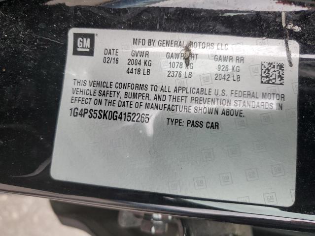 Photo 10 from auction – 2016 BUICK VERANO with VIN 1G4PS5SK0G4152265