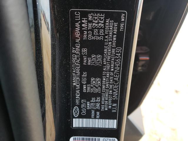 Photo 10 from auction – 2022 HYUNDAI TUCSON LIM with VIN 5NMJECAE7NH063430