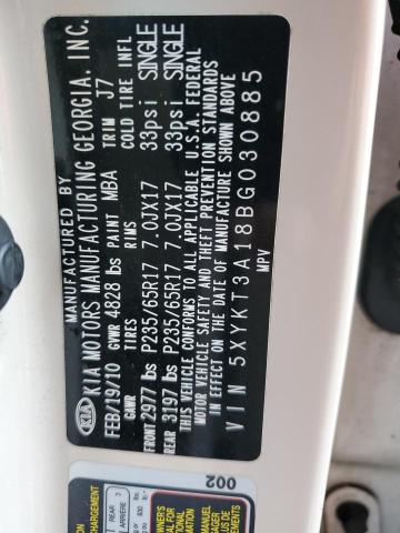 Photo 10 from auction – 2011 KIA SORENTO BA with VIN 5XYKT3A18BG030885
