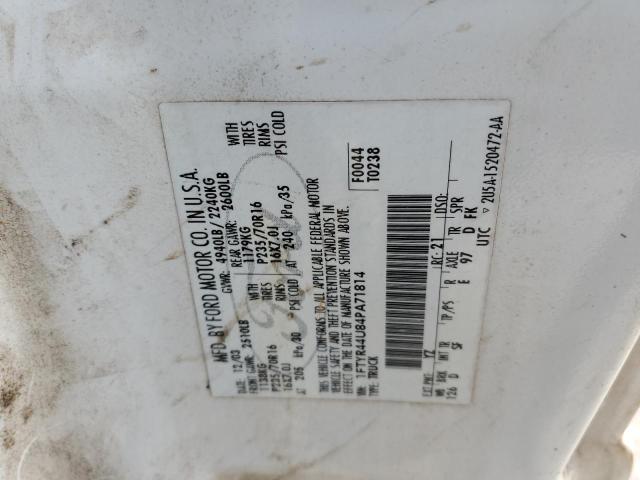 Photo 10 from auction – 2004 FORD RANGER SUP with VIN 1FTYR44U84PA71814
