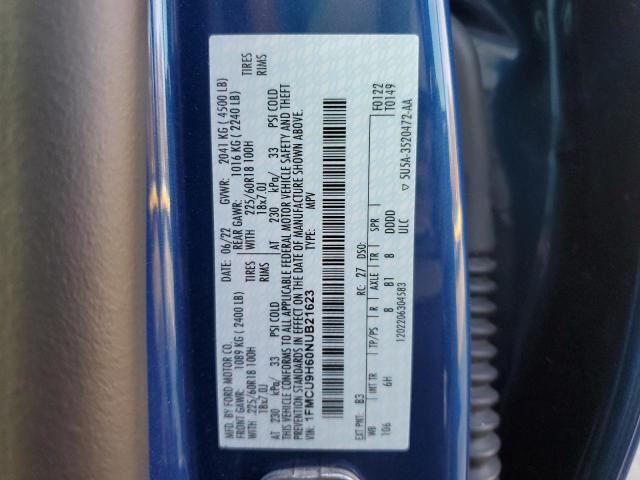Photo 10 from auction – 2022 FORD ESCAPE SEL with VIN 1FMCU9H60NUB21623