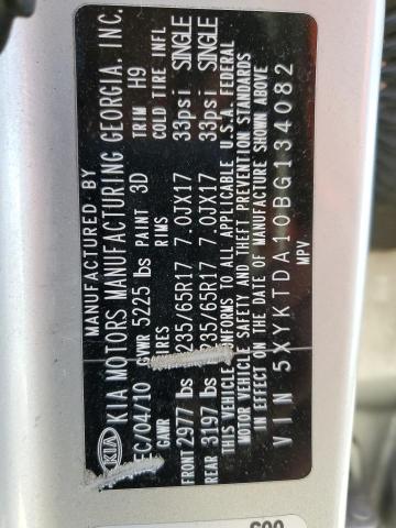 Photo 10 from auction – 2011 KIA SORENTO BA with VIN 5XYKTDA10BG134082
