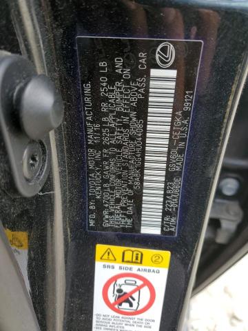 Photo 10 from auction – 2017 LEXUS ES 350 with VIN 58ABK1GG4HU044085