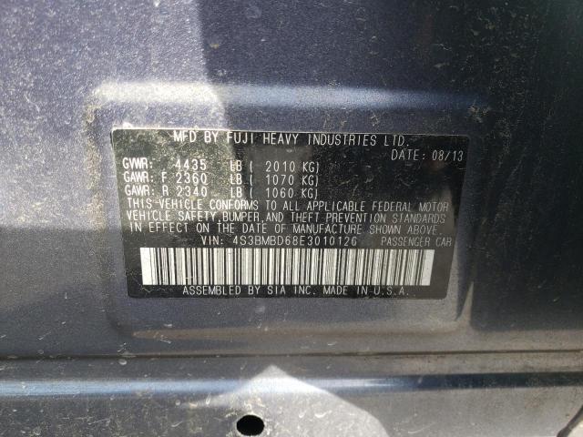 Photo 10 from auction – 2014 SUBARU LEGACY 2.5 with VIN 4S3BMBD68E3010126