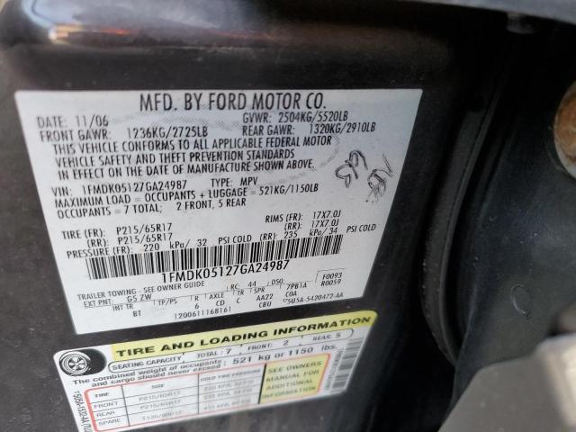 Photo 10 from auction – 2007 FORD FREESTYLE with VIN 1FMDK05127GA24987