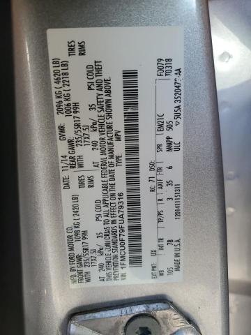Photo 10 from auction – 2015 FORD ESCAPE S with VIN 1FMCU0F79FUA79316