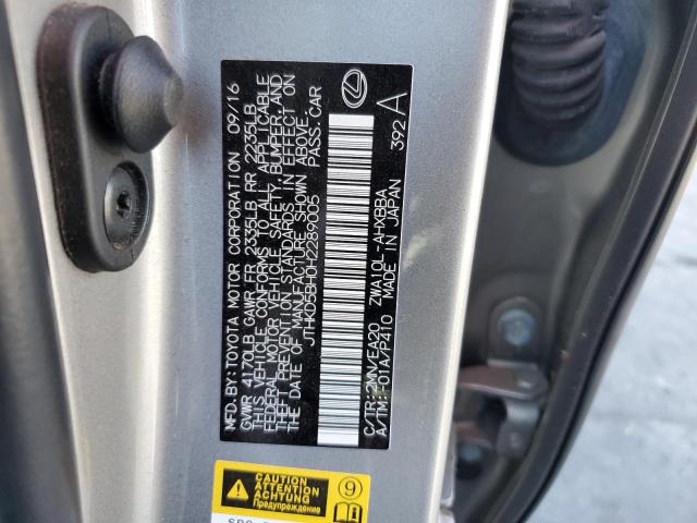 Photo 10 from auction – 2017 LEXUS CT 200 with VIN JTHKD5BH0H2289005