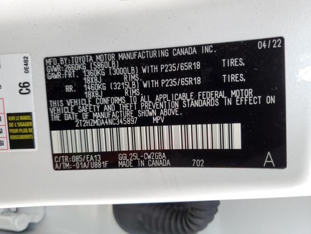 Photo 10 from auction – 2022 LEXUS RX 350 with VIN 2T2HZMDA4NC345897