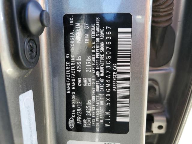 Photo 10 from auction – 2012 KIA OPTIMA LX with VIN 5XXGM4A73CG076367