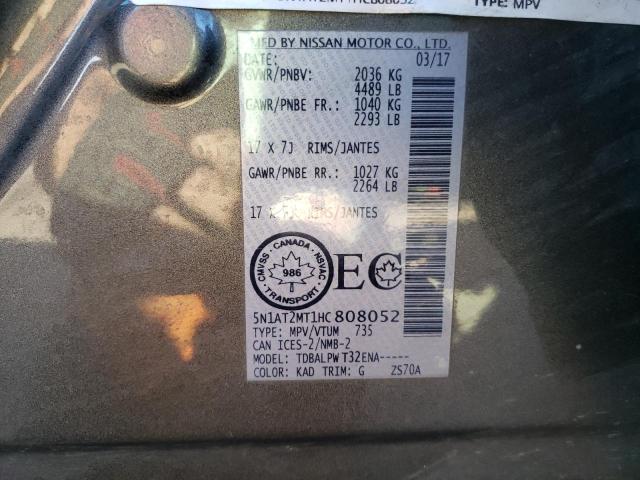 Photo 10 from auction – 2017 NISSAN ROGUE S with VIN 5N1AT2MT1HC808052