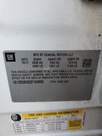Photo 10 from auction – 2012 CHEVROLET MALIBU LTZ with VIN 1G1ZE5E05CF194260
