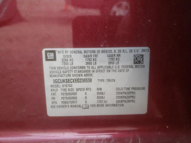Photo 10 from auction – 2014 CHEVROLET SILVERADO with VIN 3GCUKSECXEG236538