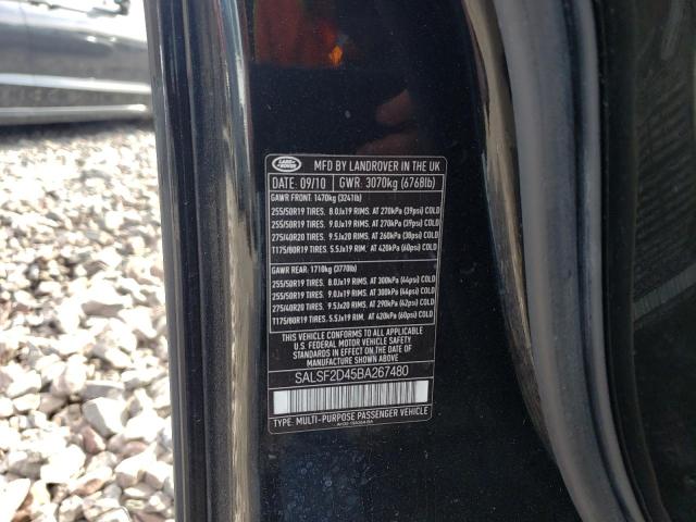 Photo 10 from auction – 2011 LAND ROVER RANGE ROVE with VIN SALSF2D45BA267480
