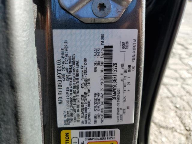Photo 10 from auction – 2016 FORD FUSION TIT with VIN 3FA6P0SU3GR115228