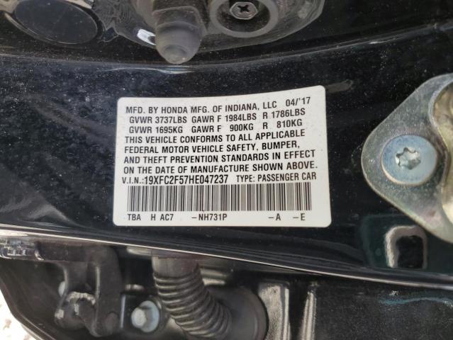 Photo 10 from auction – 2017 HONDA CIVIC LX with VIN 19XFC2F57HE047237