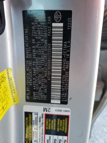 Photo 10 from auction – 2011 TOYOTA CAMRY BASE with VIN 4T1BF3EK6BU222049