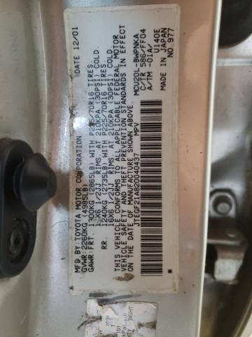 Photo 10 from auction – 2002 TOYOTA HIGHLANDER with VIN JTEGF21A820040437