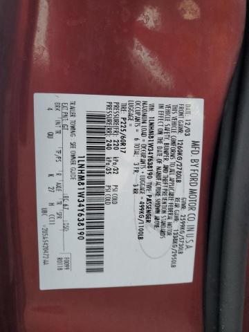 Photo 10 from auction – 2004 LINCOLN TOWN CAR E with VIN 1LNHM81W34Y638190