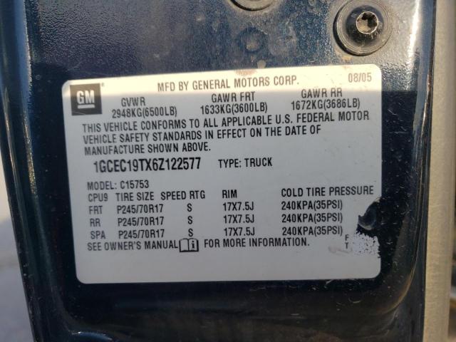 Photo 10 from auction – 2006 CHEVROLET SILVERADO with VIN 1GCEC19TX6Z122577