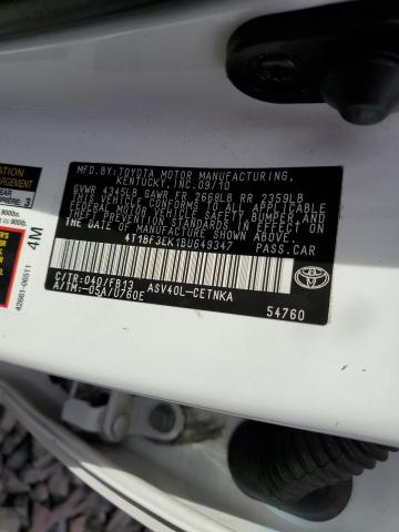 Photo 10 from auction – 2011 TOYOTA CAMRY BASE with VIN 4T1BF3EK1BU649347