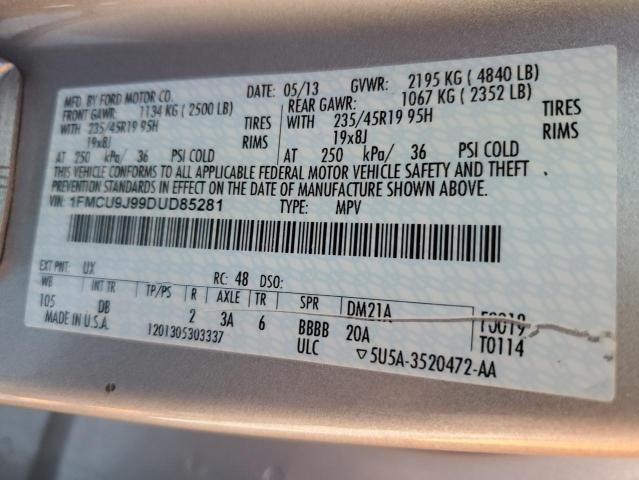Photo 10 from auction – 2013 FORD ESCAPE TIT with VIN 1FMCU9J99DUD85281