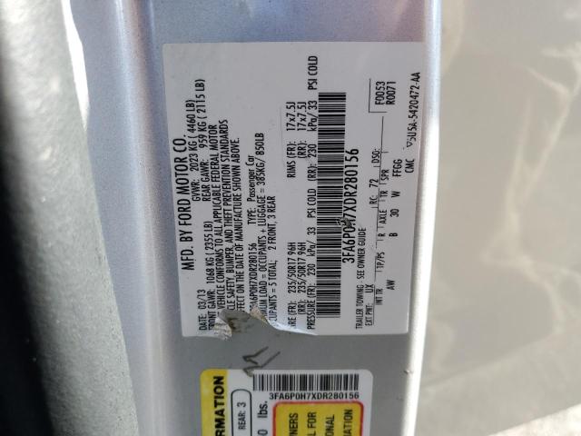 Photo 10 from auction – 2013 FORD FUSION SE with VIN 3FA6P0H7XDR280156