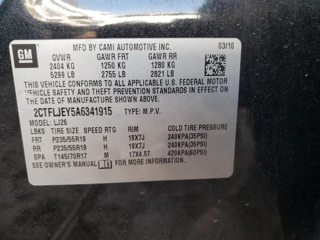 Photo 10 from auction – 2010 GMC TERRAIN SL with VIN 2CTFLJEY5A6341915