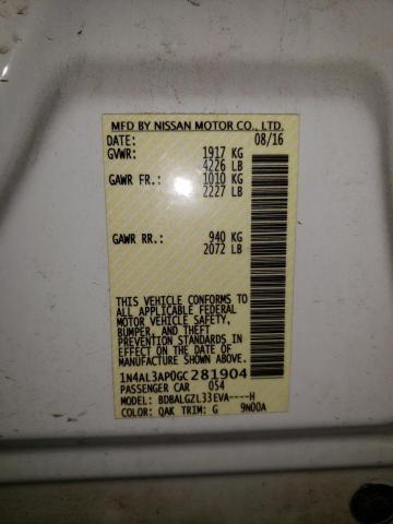 Photo 10 from auction – 2016 NISSAN ALTIMA 2.5 with VIN 1N4AL3AP0GC281904