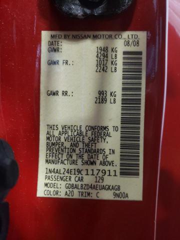Photo 10 from auction – 2009 NISSAN ALTIMA 2.5 with VIN 1N4AL24E19C117911