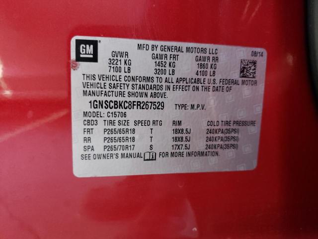 Photo 10 from auction – 2015 CHEVROLET TAHOE C150 with VIN 1GNSCBKC8FR267529