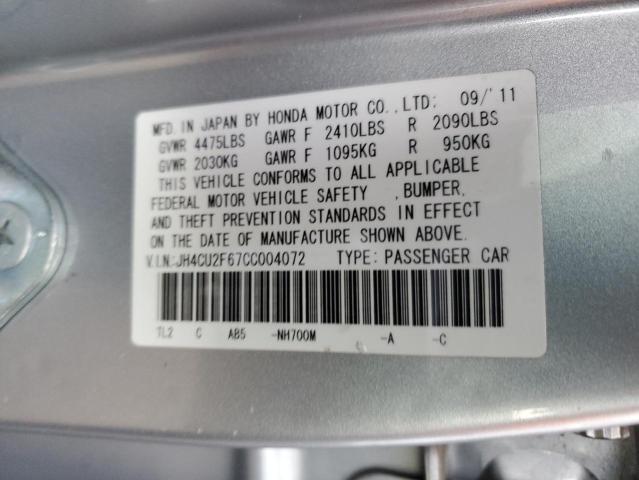 Photo 10 from auction – 2012 ACURA TSX TECH with VIN JH4CU2F67CC004072