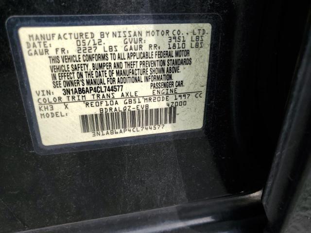 Photo 10 from auction – 2012 NISSAN SENTRA 2.0 with VIN 3N1AB6AP4CL744577