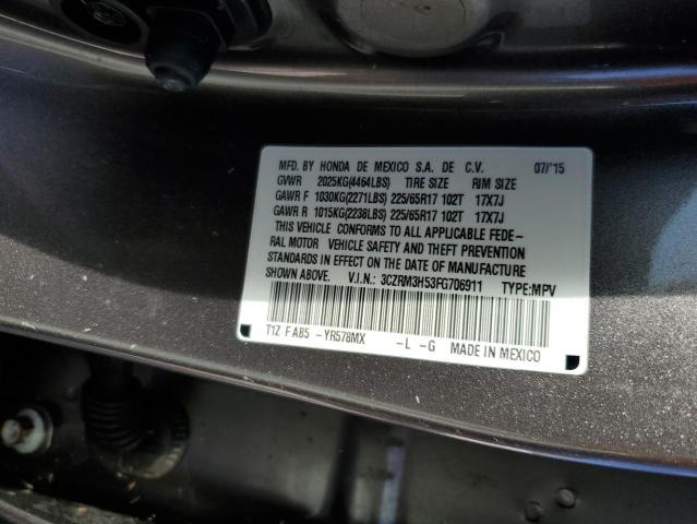 Photo 10 from auction – 2015 HONDA CR-V EX with VIN 3CZRM3H53FG706911