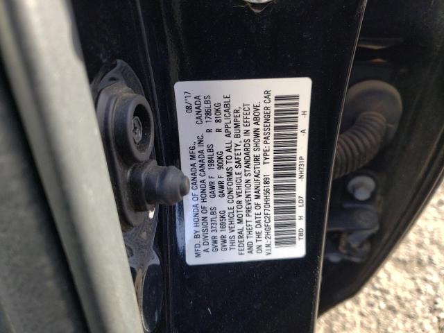 Photo 10 from auction – 2017 HONDA CIVIC EX with VIN 2HGFC2F70HH561891