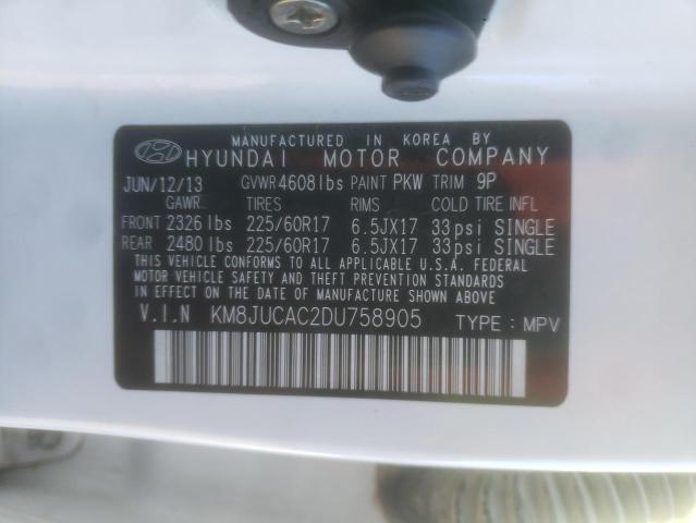 Photo 10 from auction – 2013 HYUNDAI TUCSON GLS with VIN KM8JUCAC2DU758905