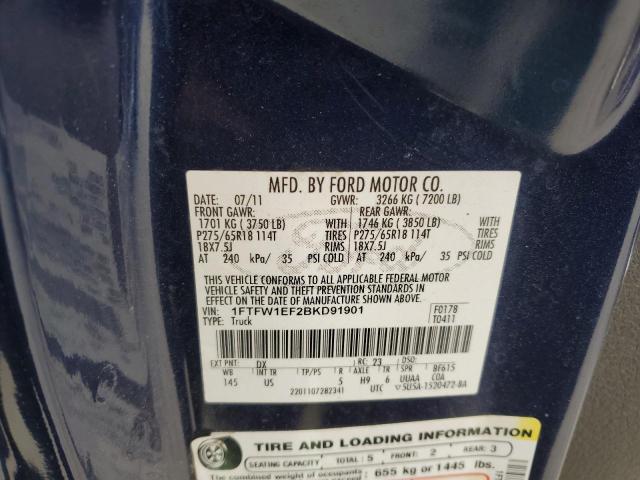 Zdjęcie 10 z aukcji – 2011 FORD F150 SUPER z VIN 1FTFW1EF2BKD91901