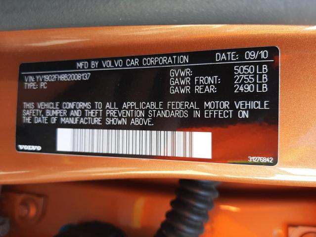 Photo 10 from auction – 2011 VOLVO S60 T6 with VIN YV1902FH8B2008137