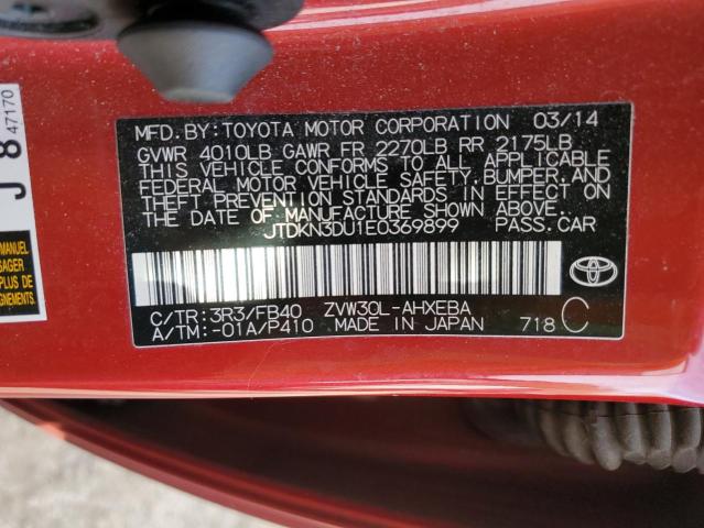 Photo 10 from auction – 2014 TOYOTA PRIUS with VIN JTDKN3DU1E0369899
