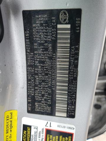 Photo 10 from auction – 2014 TOYOTA AVALON BAS with VIN 4T1BK1EB2EU099144