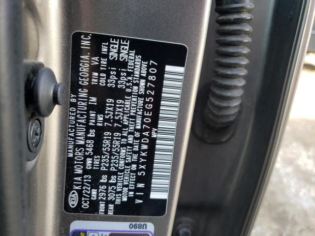 Photo 10 from auction – 2014 KIA SORENTO with VIN 5XYKWDA70EG527807