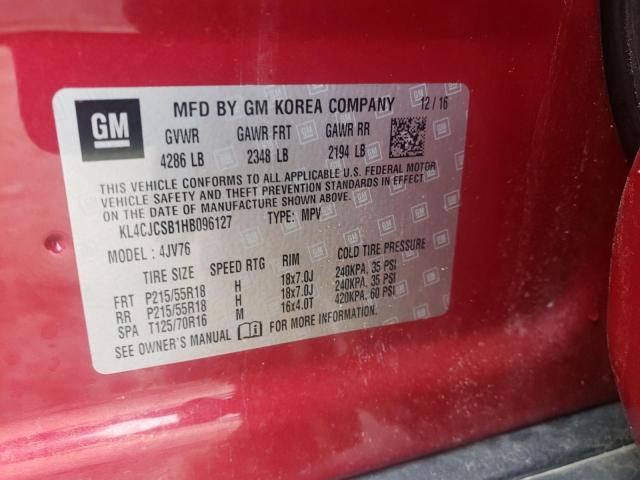 Photo 10 from auction – 2017 BUICK ENCORE ESS with VIN KL4CJCSB1HB096127