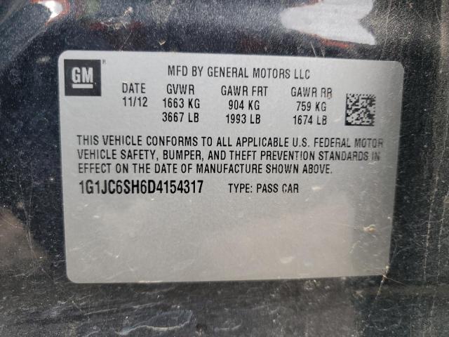 Photo 10 from auction – 2013 CHEVROLET SONIC LT with VIN 1G1JC6SH6D4154317