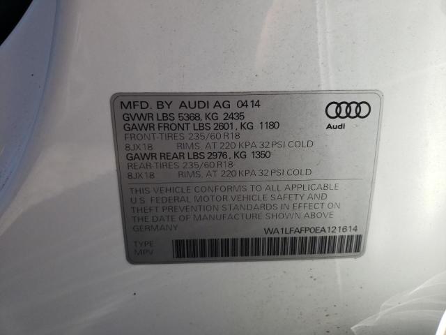 Photo 10 from auction – 2014 AUDI Q5 PREMIUM with VIN WA1LFAFP0EA121614