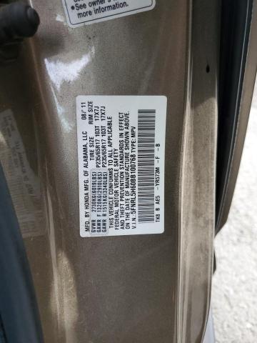 Photo 10 from auction – 2011 HONDA ODYSSEY EX with VIN 5FNRL5H60BB100768