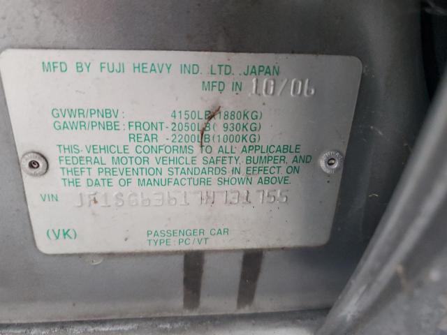 Zdjęcie 10 z aukcji – 2007 SUBARU FORESTER 2 z VIN JF1SG63617H731755