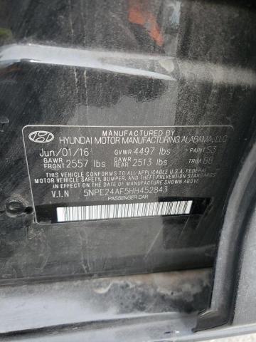 Photo 10 from auction – 2017 HYUNDAI SONATA SE with VIN 5NPE24AF5HH452843