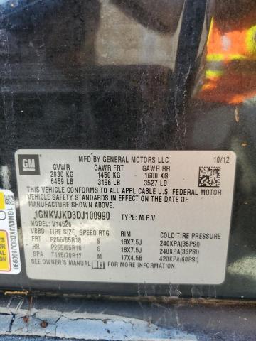 Photo 10 from auction – 2013 CHEVROLET TRAVERSE L with VIN 1GNKVJKD3DJ100990