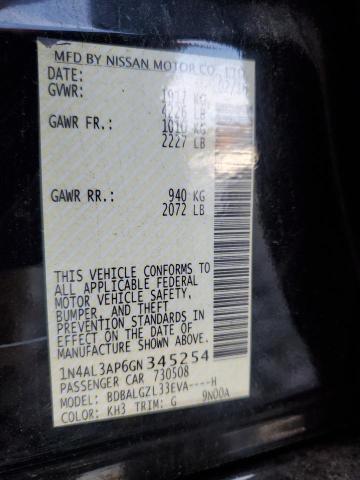Photo 10 from auction – 2016 NISSAN ALTIMA 2.5 with VIN 1N4AL3AP6GN345254