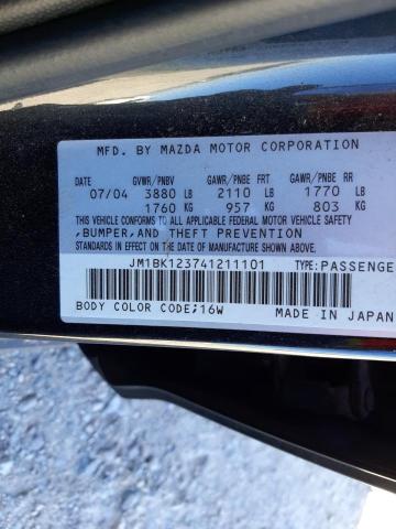 Photo 10 from auction – 2004 MAZDA 3 S with VIN JM1BK123741211101